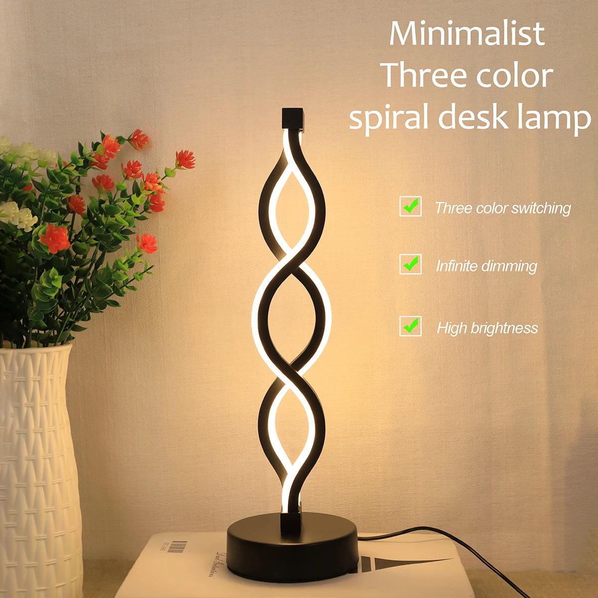 Luci di Spirale Moderna - Nachttischlampe-letto-design.com