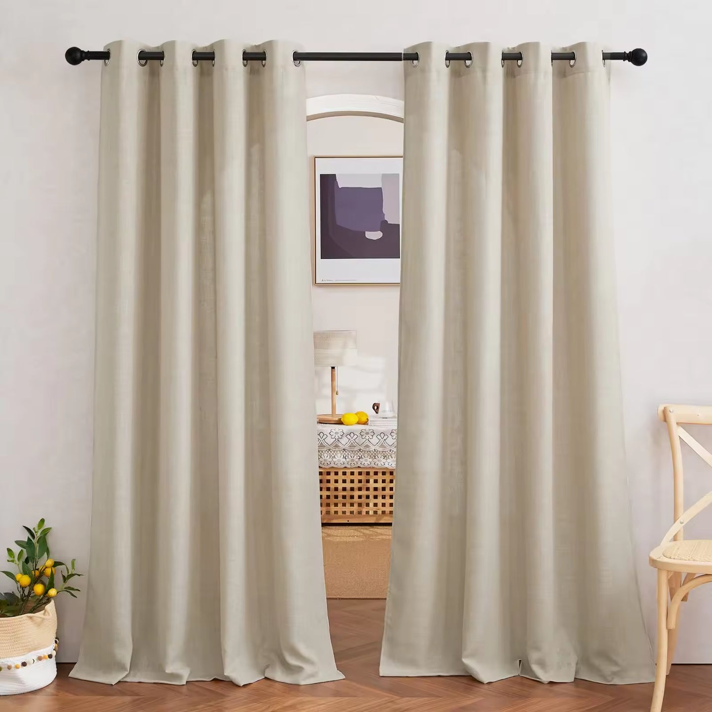 Tende Lino Luminoso – Elegante Leinenmisch-Vorhänge-letto-design.com