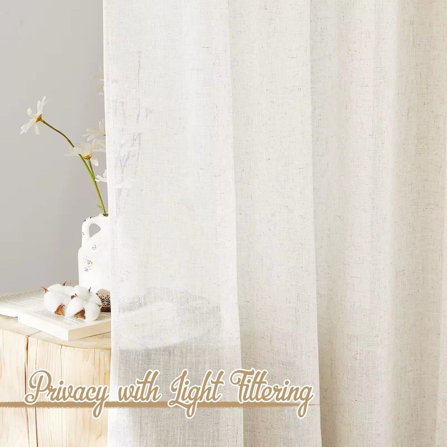 Tende Lino Luminoso – Elegante Leinenmisch-Vorhänge-letto-design.com