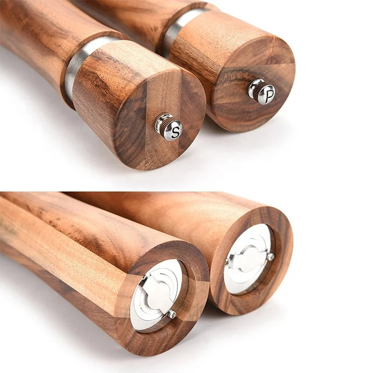 GustoLegno Akazienholz Salz- und Pfeffermühle Set-letto-design.com