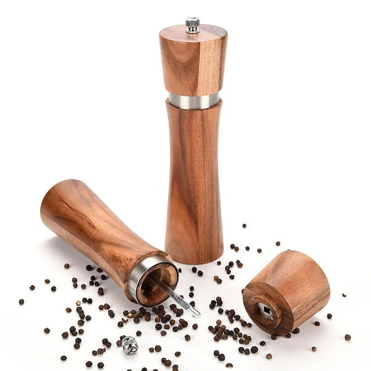 GustoLegno Akazienholz Salz- und Pfeffermühle Set-letto-design.com