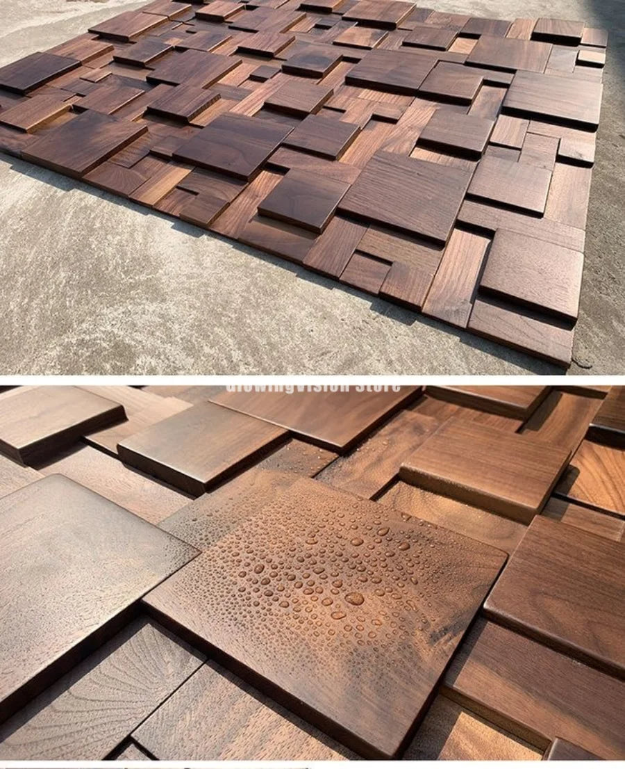 Elegante Walnussholz Wandpaneele - Handgefertigte Wanddekoration-letto-design.com