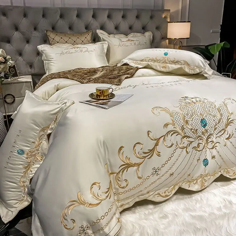 Bianco Sogno Deluxe Baumwolle-Bettwäsche-Set-letto-design.com