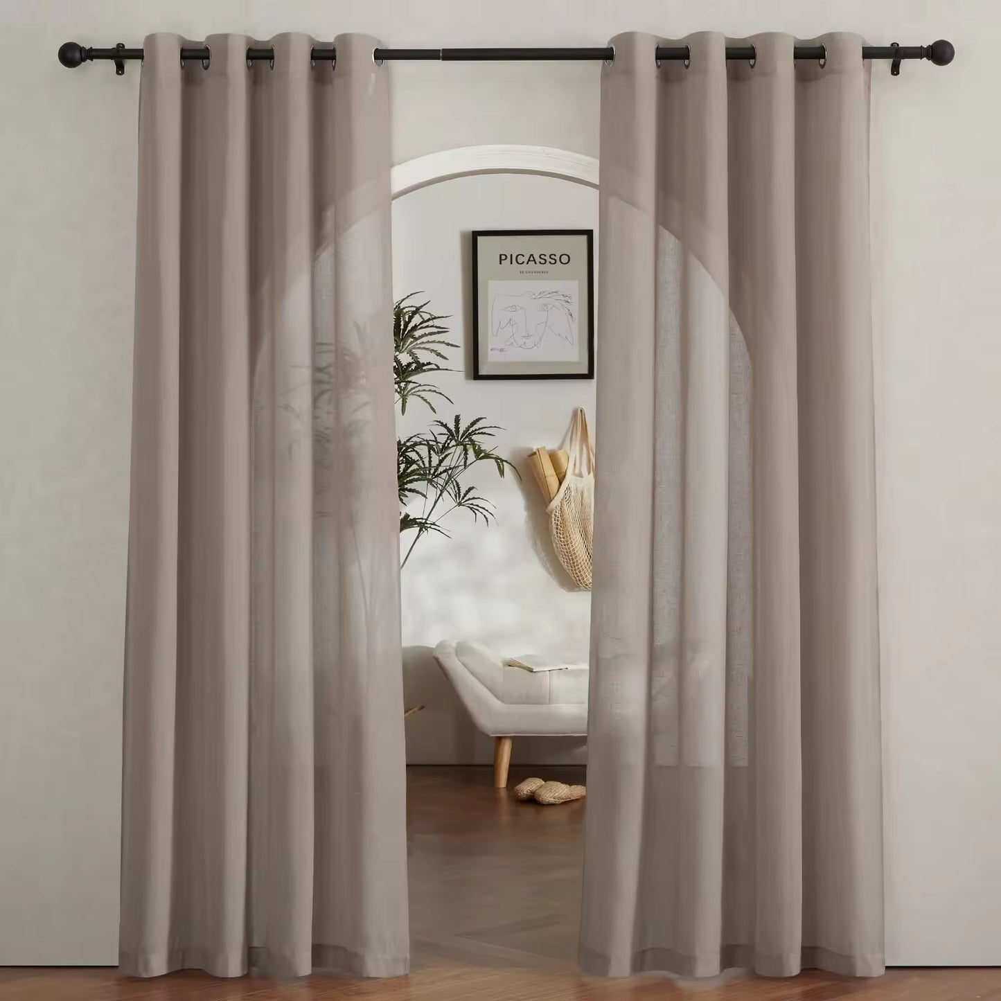 Tende Lino Luminoso – Elegante Leinenmisch-Vorhänge-letto-design.com