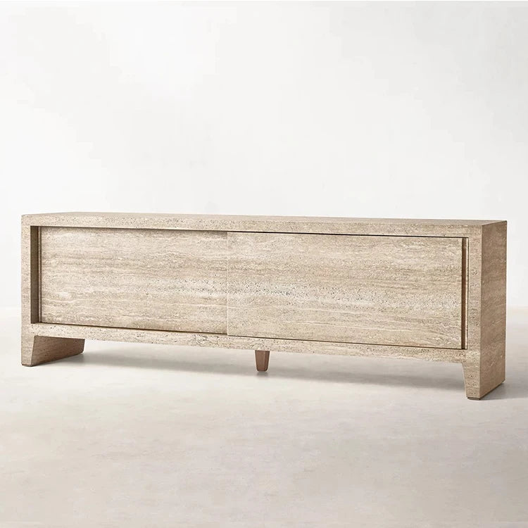 Sideboard "Marmo Eleganza" – Minimalistisches Design mit luxuriösem Travertin-letto-design.com