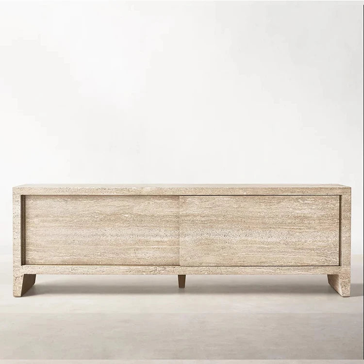 Sideboard "Marmo Eleganza" – Minimalistisches Design mit luxuriösem Travertin-letto-design.com