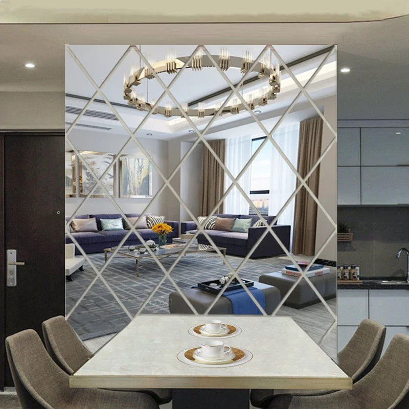 Wandspiegel-Aufkleber im Diamantmuster – Modernes Interieur Highlight-letto-design.com
