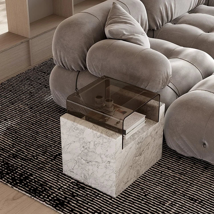 Couch - & Nachttisch Travéro – Ein Unikat aus Naturstein und Glas-letto-design.com