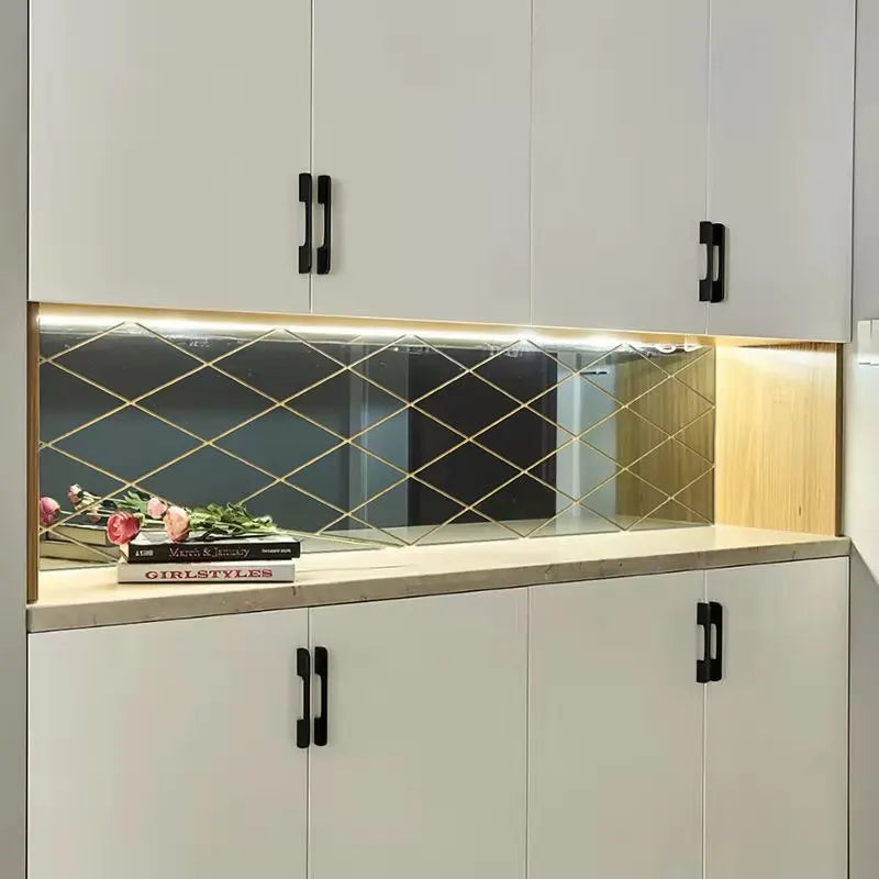 Wandspiegel-Aufkleber im Diamantmuster – Modernes Interieur Highlight-letto-design.com