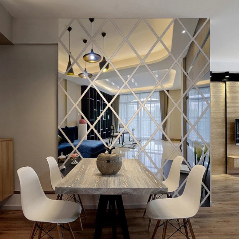Wandspiegel-Aufkleber im Diamantmuster – Modernes Interieur Highlight-letto-design.com