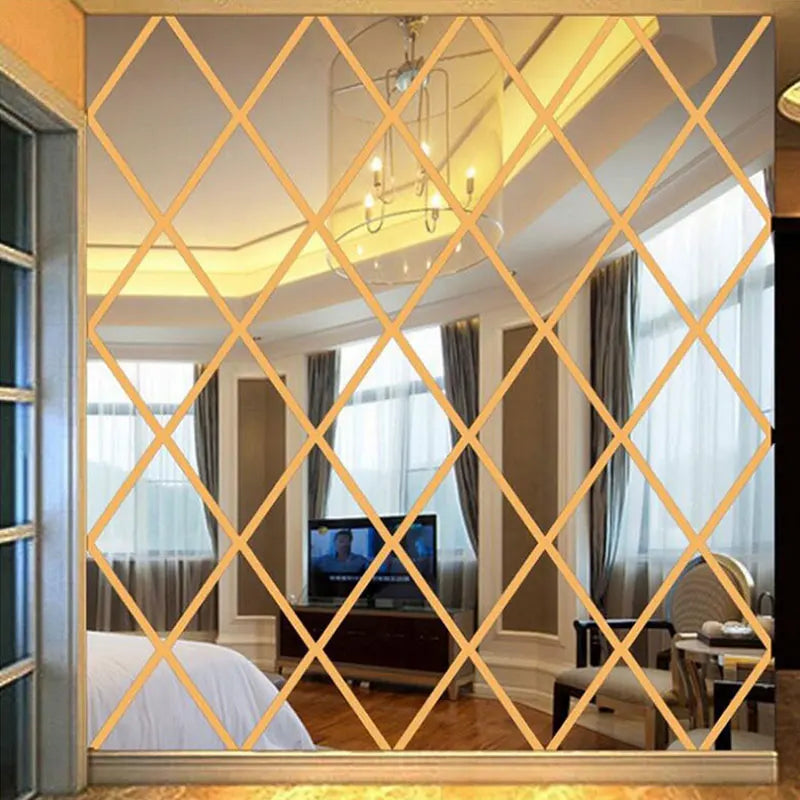 Wandspiegel-Aufkleber im Diamantmuster – Modernes Interieur Highlight-letto-design.com
