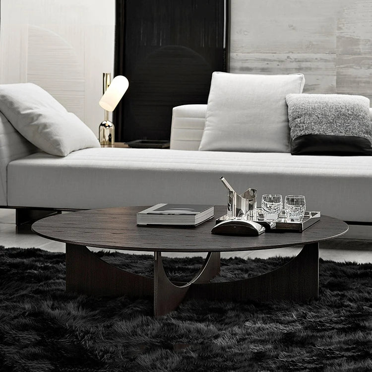 Runder Couchtisch aus Marmor „Eclat Noir“-letto-design.com
