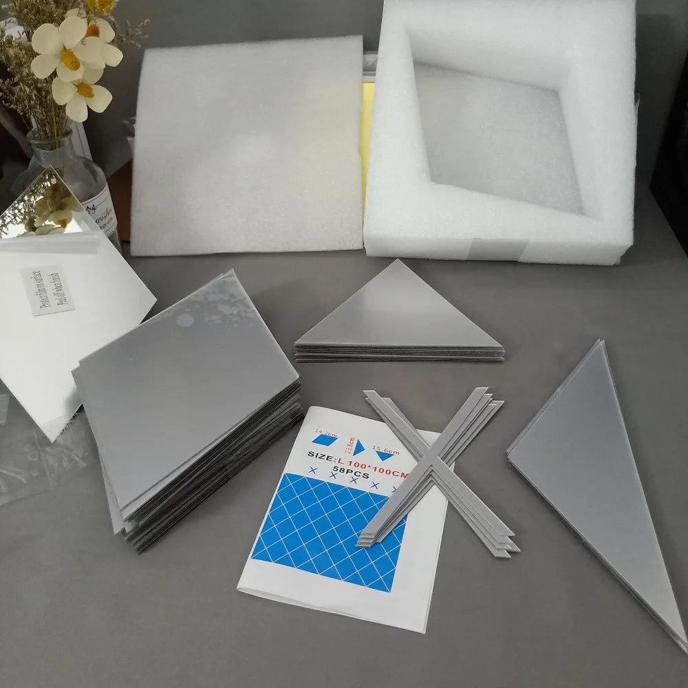 Wandspiegel-Aufkleber im Diamantmuster – Modernes Interieur Highlight-letto-design.com