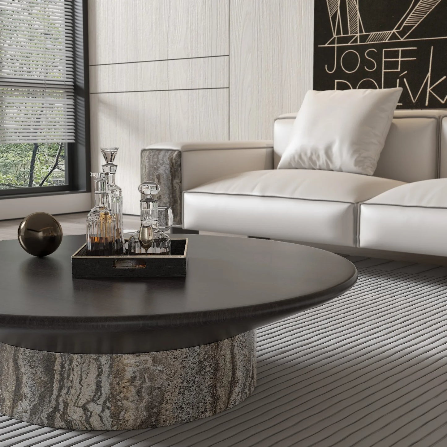 Marmorcouchtisch Circolare – Eleganz in runder Form-letto-design.com