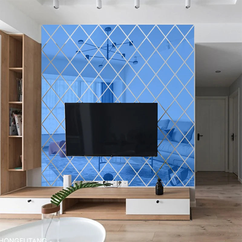 Wandspiegel-Aufkleber im Diamantmuster – Modernes Interieur Highlight-letto-design.com