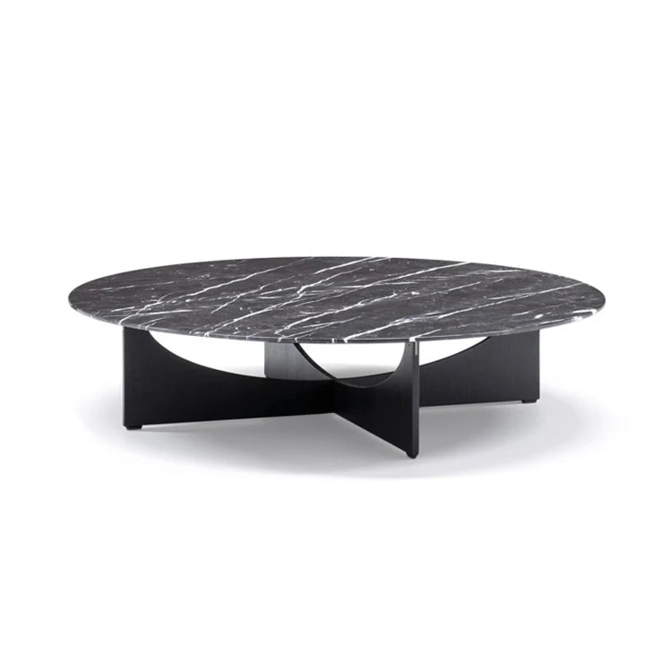 Runder Couchtisch aus Marmor „Eclat Noir“-letto-design.com
