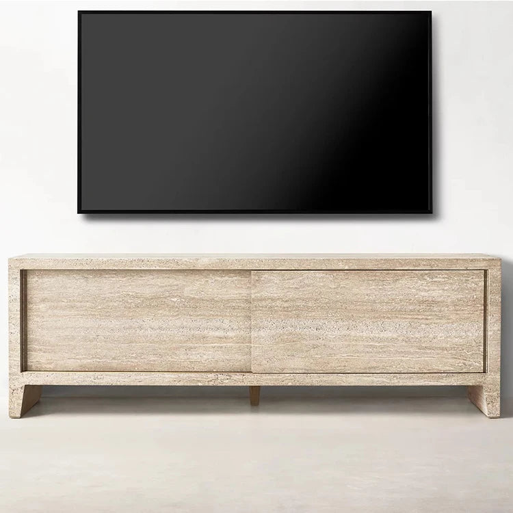 Sideboard "Marmo Eleganza" – Minimalistisches Design mit luxuriösem Travertin-letto-design.com