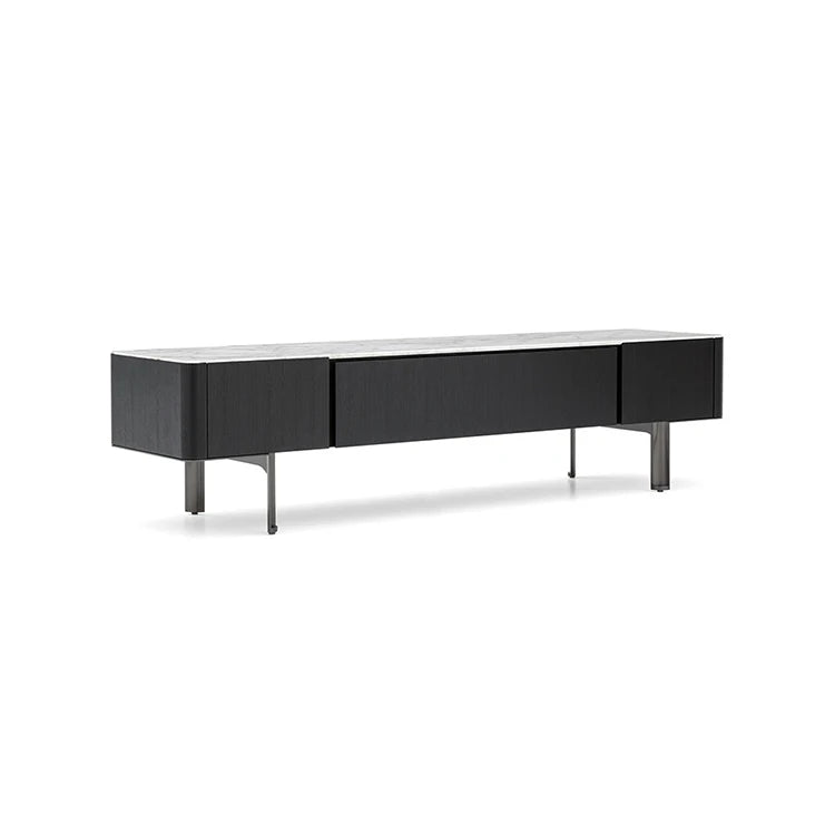 TV-Lowboard Eleganza Nero – Zeitloses Design mit edlem Marmo-letto-design.com