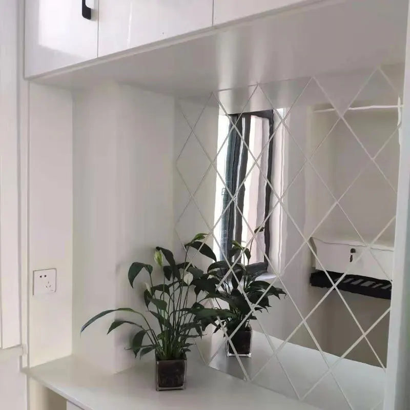 Wandspiegel-Aufkleber im Diamantmuster – Modernes Interieur Highlight-letto-design.com