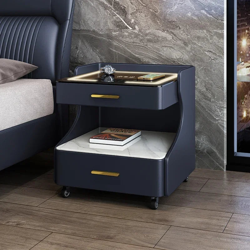 Eleganter Nachttisch mit Passwortschloss & Wireless-Ladestation-letto-design.com