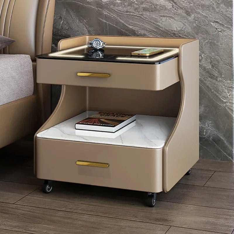 Eleganter Nachttisch mit Passwortschloss & Wireless-Ladestation-letto-design.com