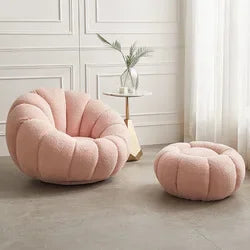 Komfortabler Bouclé Sessel mit Hocker – Moderne Eleganz für Ihr Zuhause-letto-design.com