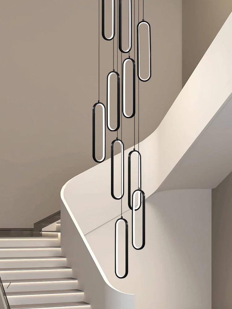 Eleganter LED-Kronleuchter "Luminous Elegance" für hohe Decken-letto-design.com