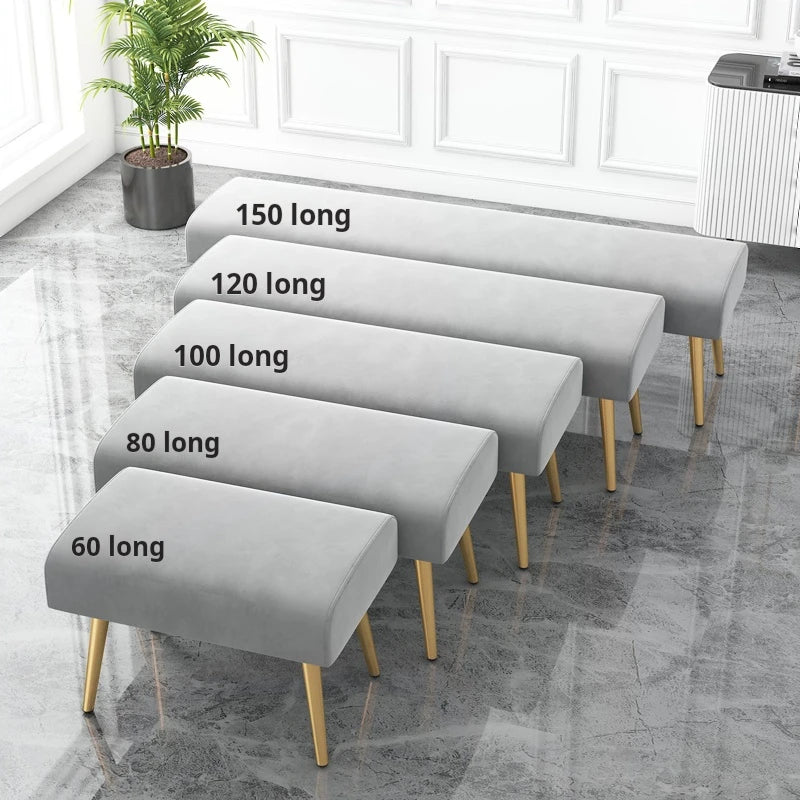 Samtige Sitzbank "Velotto" mit Goldakzenten-letto-design.com