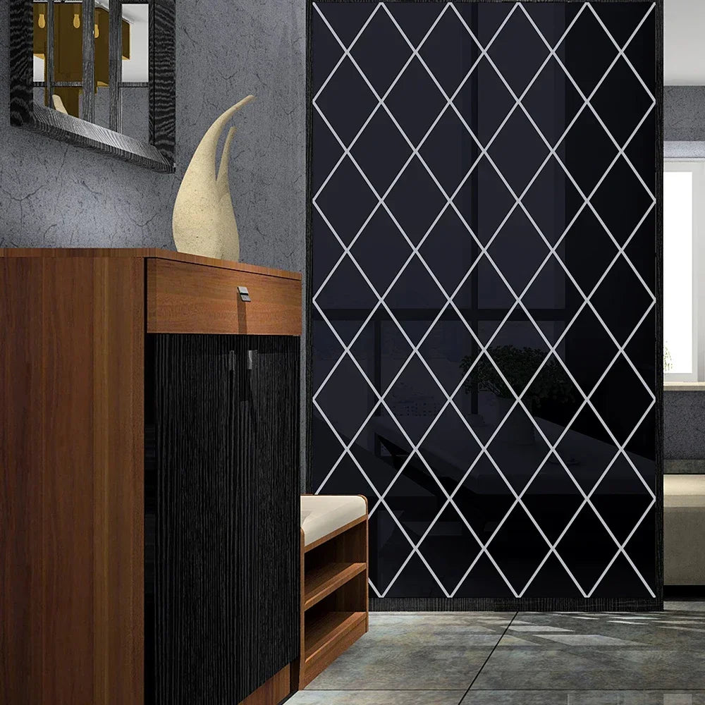 Wandspiegel-Aufkleber im Diamantmuster – Modernes Interieur Highlight-letto-design.com
