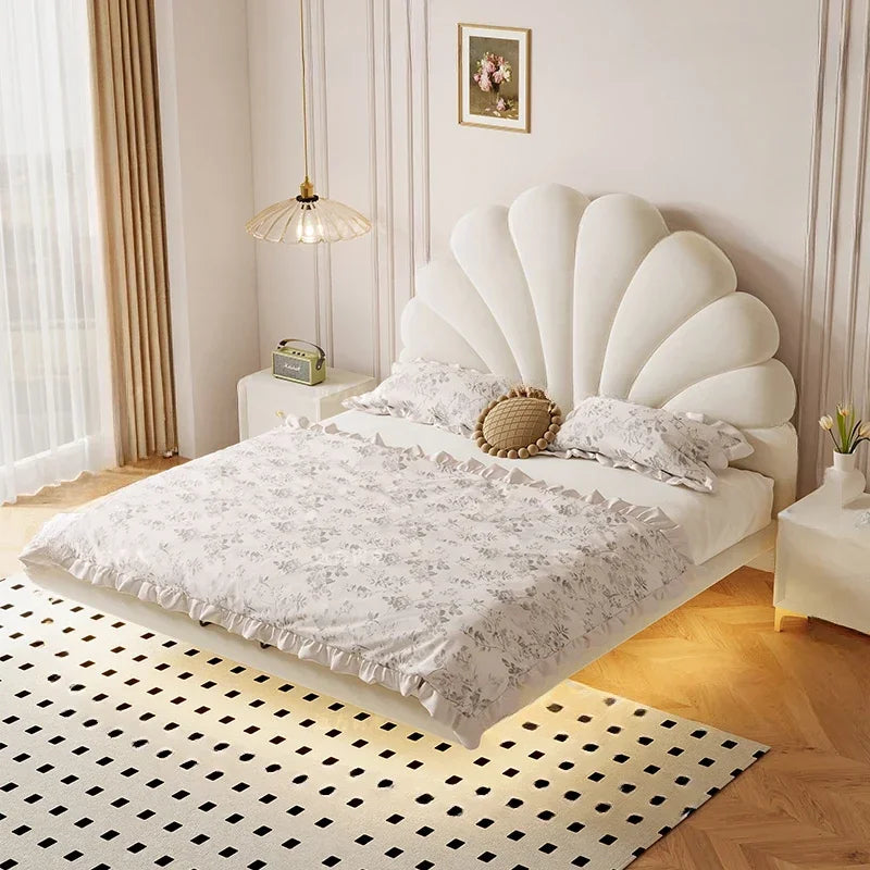 Luxuriöses Muschel-Design Polsterbett - Einzigartige Eleganz für Ihr Schlafzimmer-letto-design.com