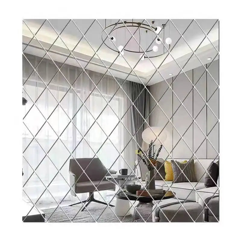 Wandspiegel-Aufkleber im Diamantmuster – Modernes Interieur Highlight-letto-design.com