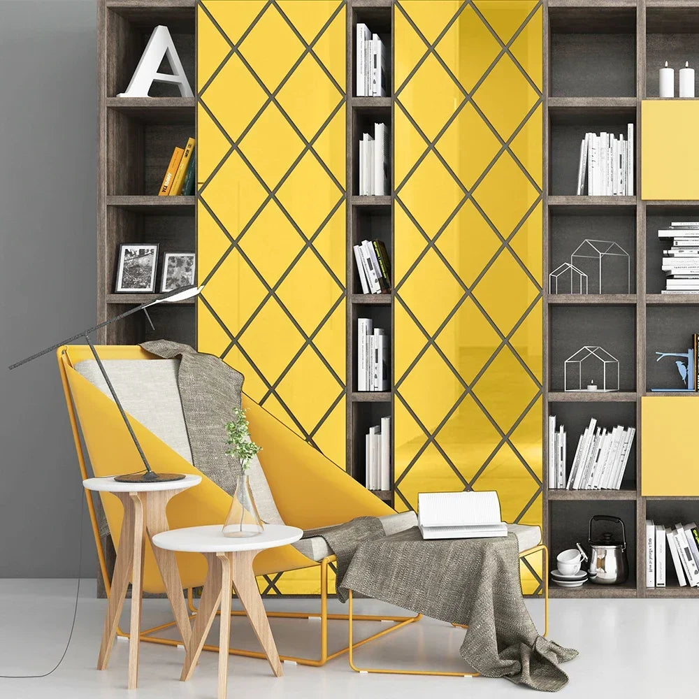 Wandspiegel-Aufkleber im Diamantmuster – Modernes Interieur Highlight-letto-design.com