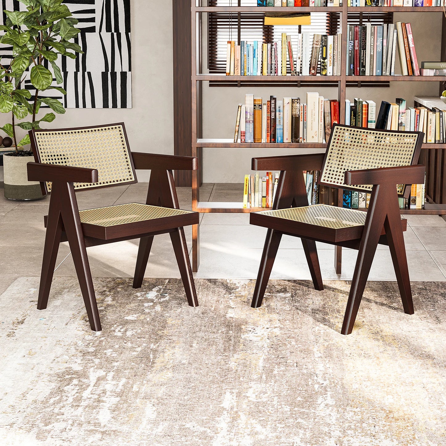 Poltrona Eleganza Veneziana - Stuhl aus Rattan und Massivholz-letto-design.com