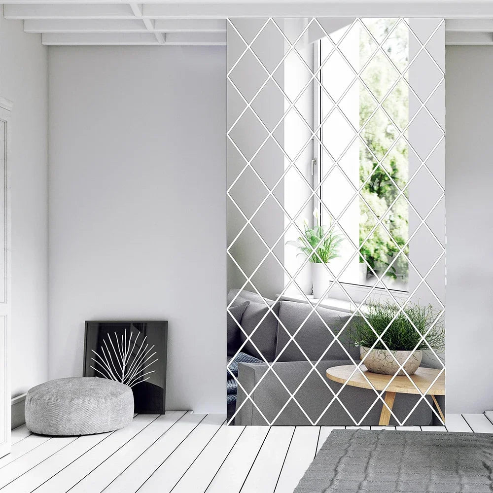 Wandspiegel-Aufkleber im Diamantmuster – Modernes Interieur Highlight-letto-design.com