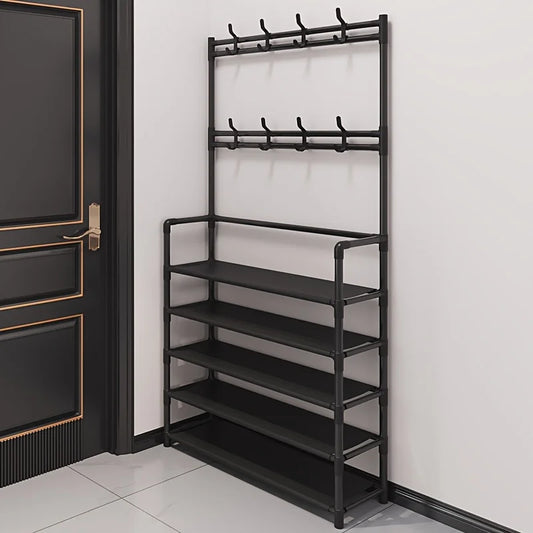Multifunktionales Schuhregal mit Kleiderhaken – Perfekte Organisation für Ihren Eingangsbereich-letto-design.com