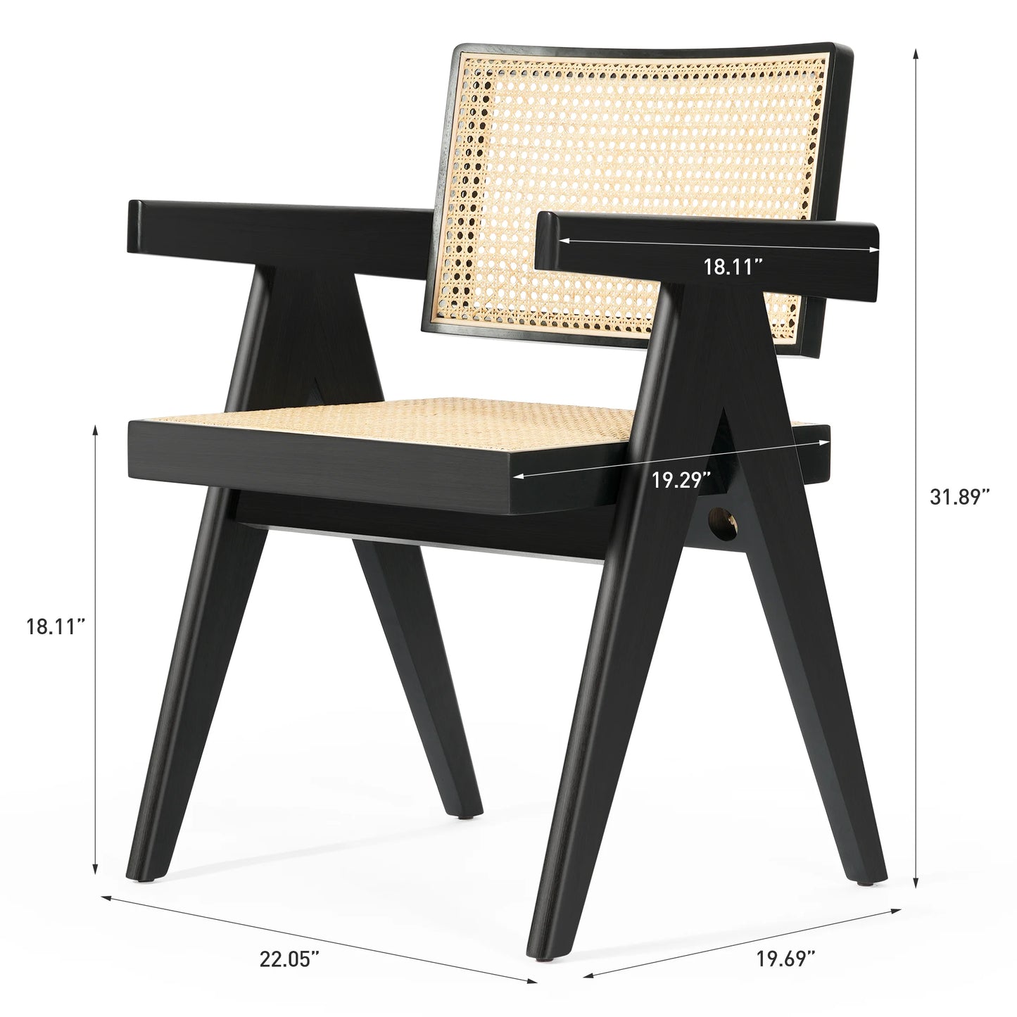 Poltrona Eleganza Veneziana - Stuhl aus Rattan und Massivholz-letto-design.com