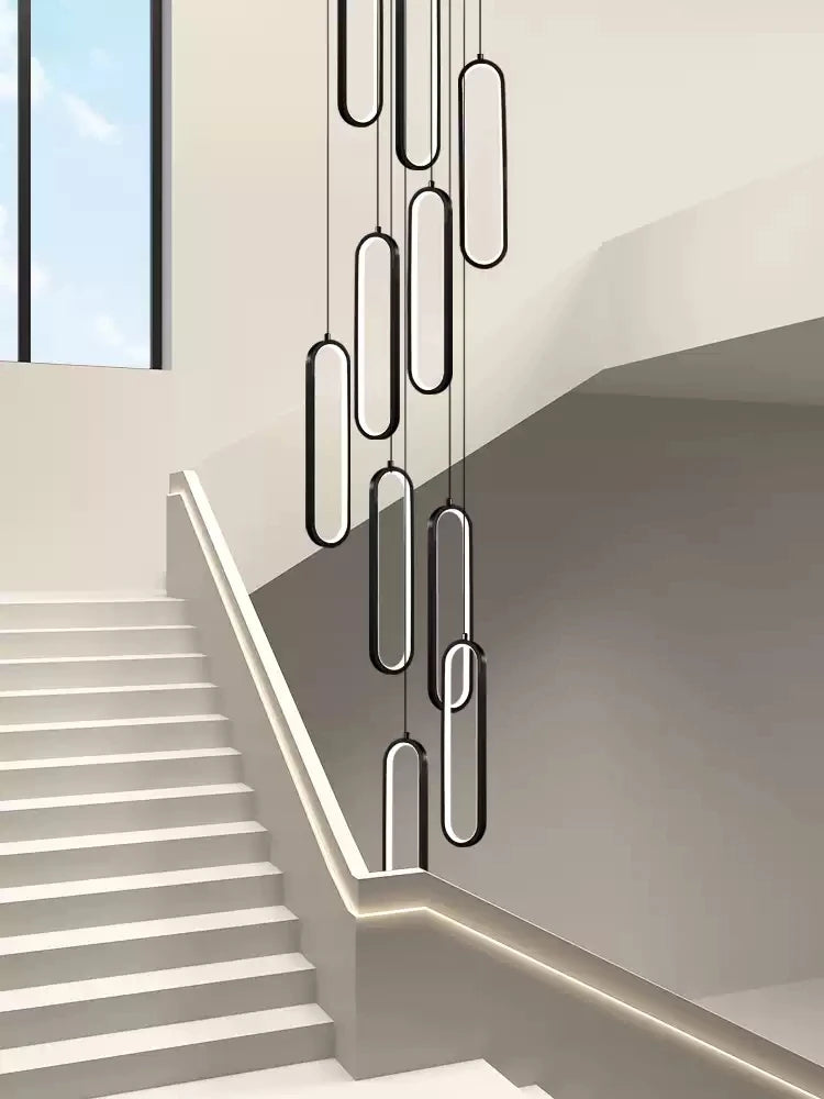 Eleganter LED-Kronleuchter "Luminous Elegance" für hohe Decken-letto-design.com