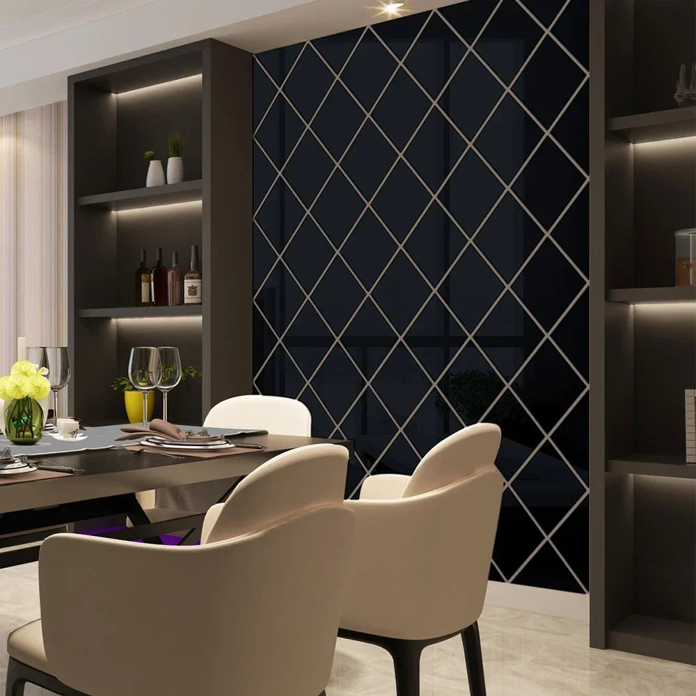Wandspiegel-Aufkleber im Diamantmuster – Modernes Interieur Highlight-letto-design.com