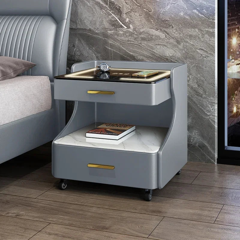 Eleganter Nachttisch mit Passwortschloss & Wireless-Ladestation-letto-design.com