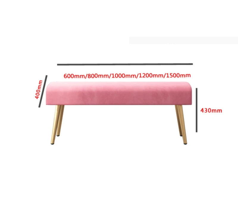 Samtige Sitzbank "Velotto" mit Goldakzenten-letto-design.com