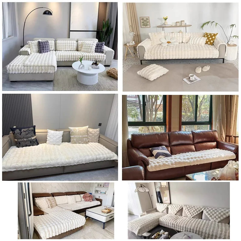 Luxuriöser Pelz-Sofabezug - Weiche Haptik und winterlicher Komfort-letto-design.com