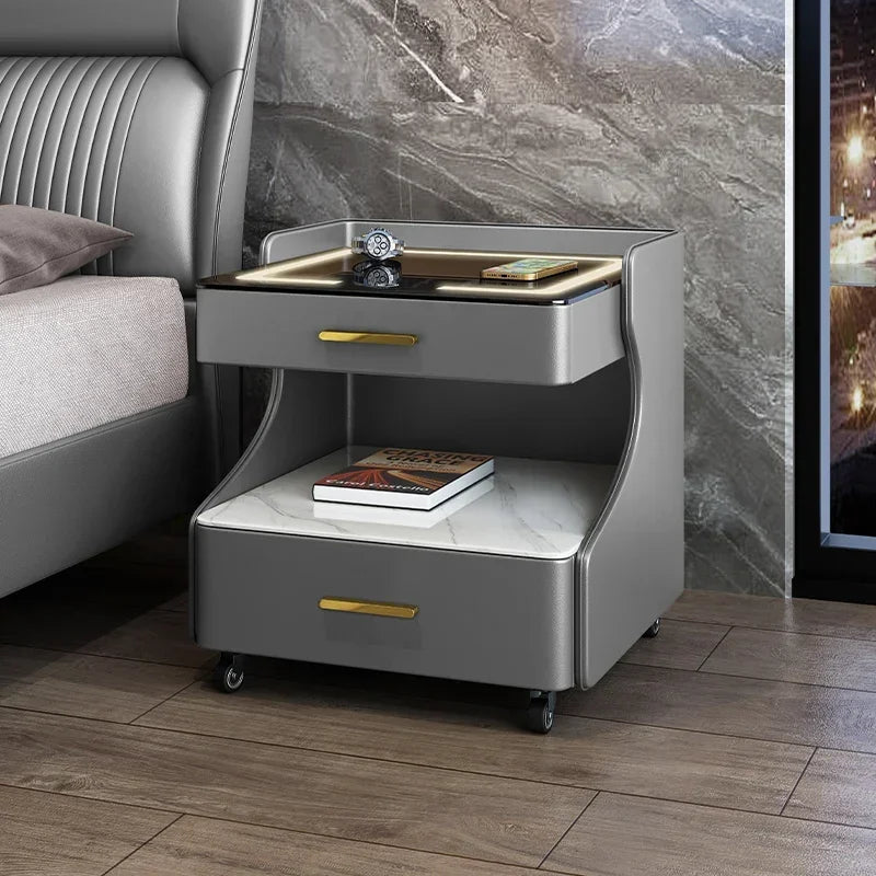 Eleganter Nachttisch mit Passwortschloss & Wireless-Ladestation-letto-design.com