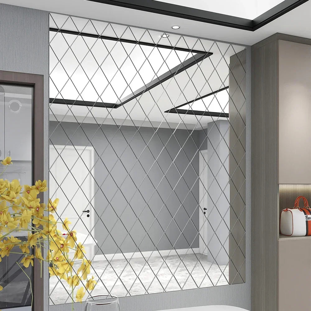 Wandspiegel-Aufkleber im Diamantmuster – Modernes Interieur Highlight-letto-design.com