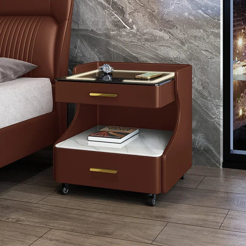 Eleganter Nachttisch mit Passwortschloss & Wireless-Ladestation-letto-design.com