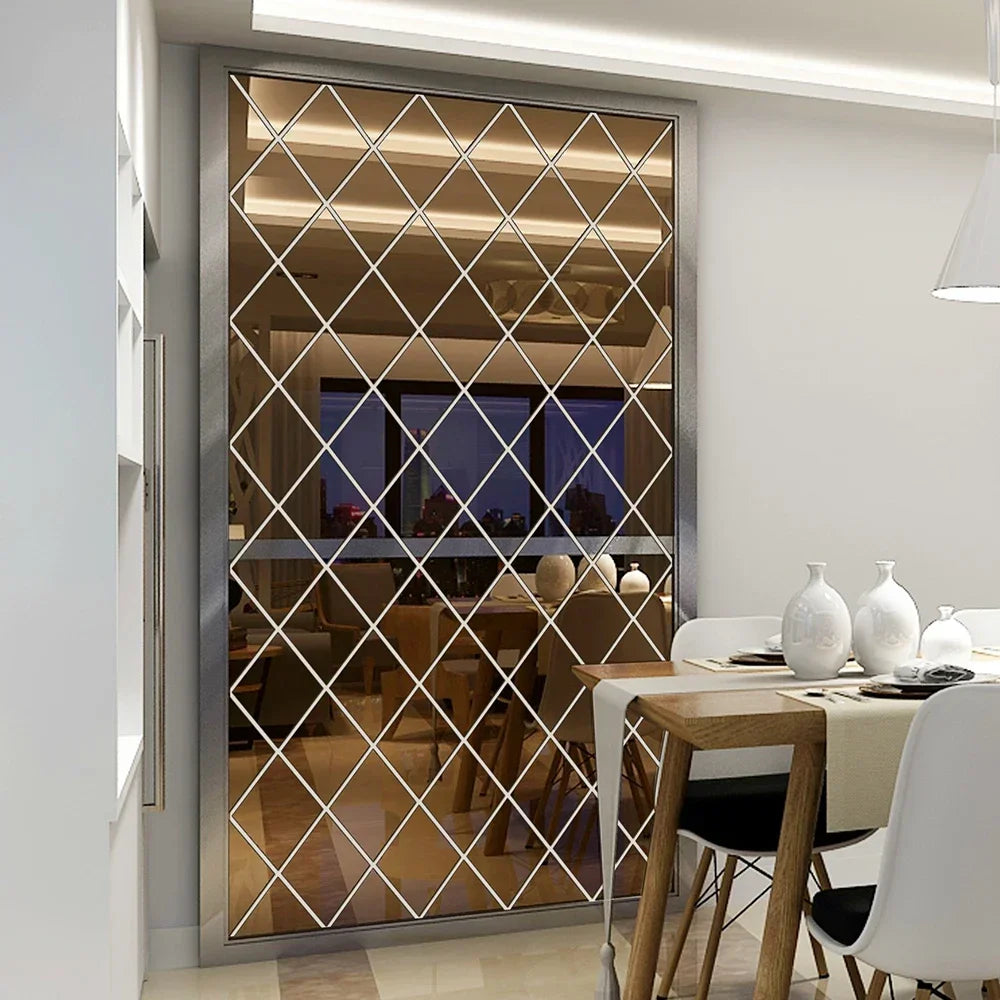 Wandspiegel-Aufkleber im Diamantmuster – Modernes Interieur Highlight-letto-design.com