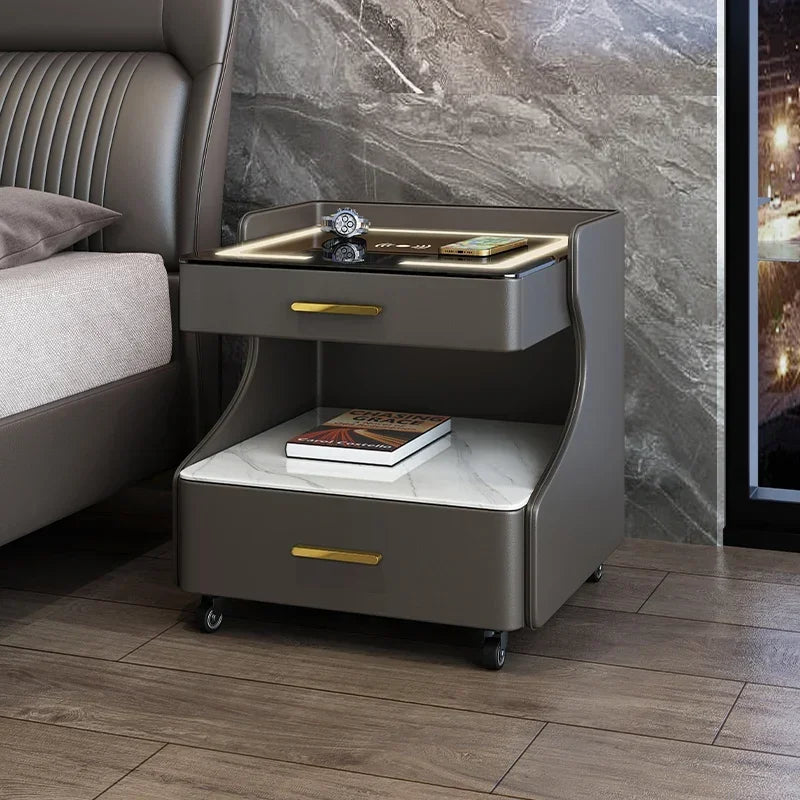 Eleganter Nachttisch mit Passwortschloss & Wireless-Ladestation-letto-design.com