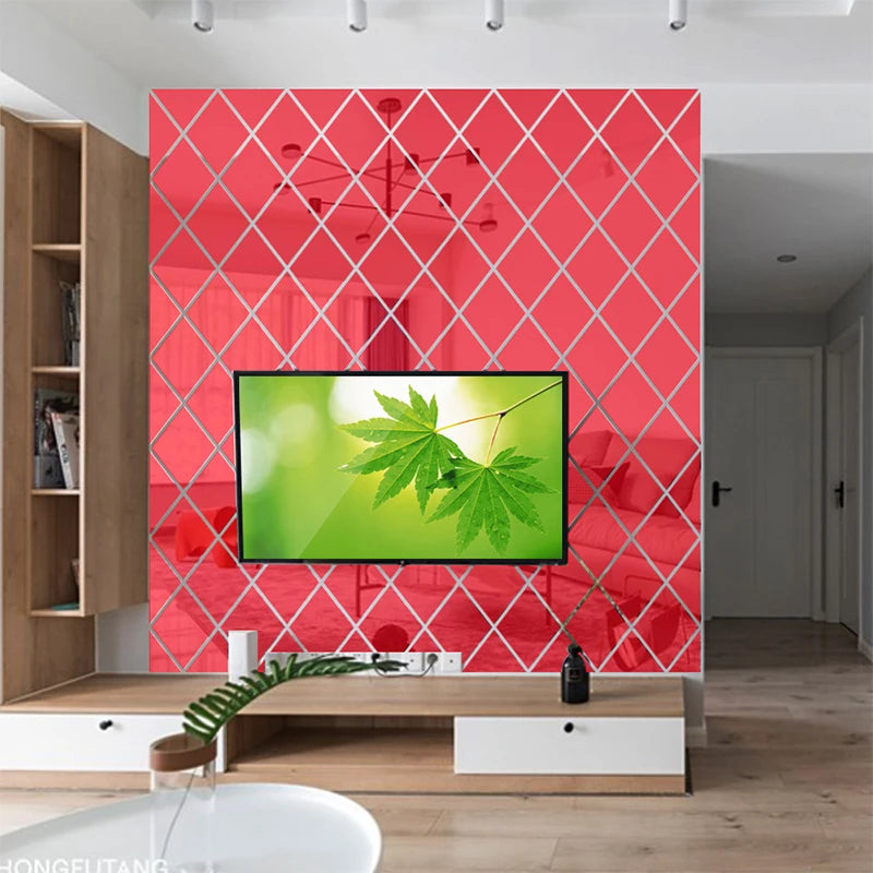 Wandspiegel-Aufkleber im Diamantmuster – Modernes Interieur Highlight-letto-design.com