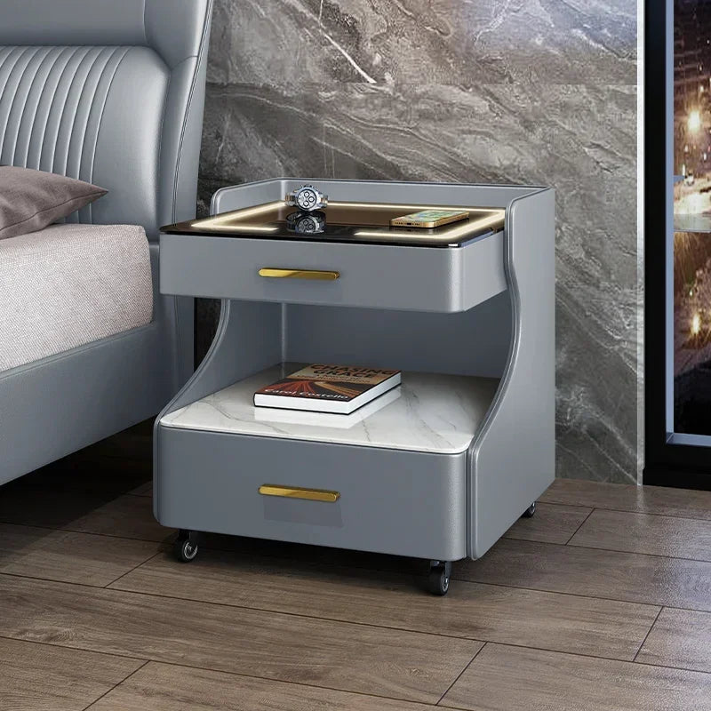Eleganter Nachttisch mit Passwortschloss & Wireless-Ladestation-letto-design.com
