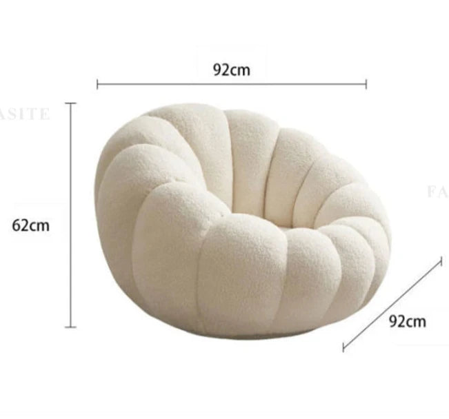 Komfortabler Bouclé Sessel mit Hocker – Moderne Eleganz für Ihr Zuhause-letto-design.com