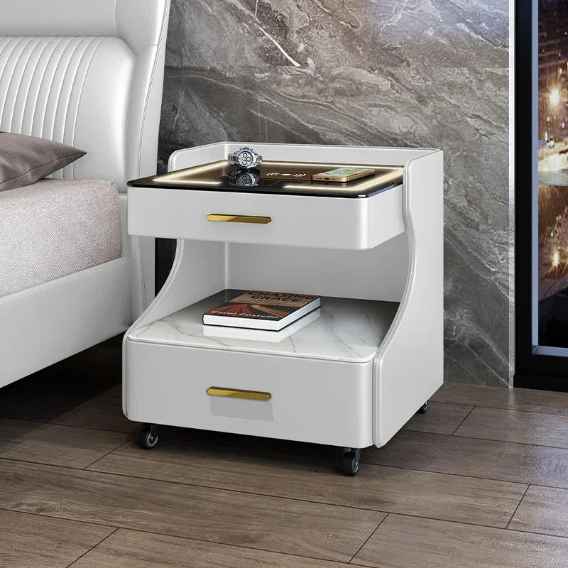 Eleganter Nachttisch mit Passwortschloss & Wireless-Ladestation-letto-design.com